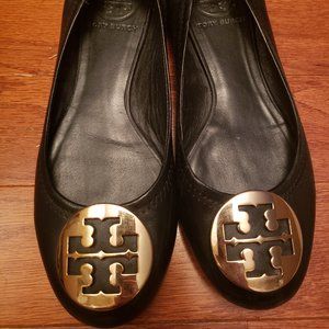 Tory Burch Black Flats